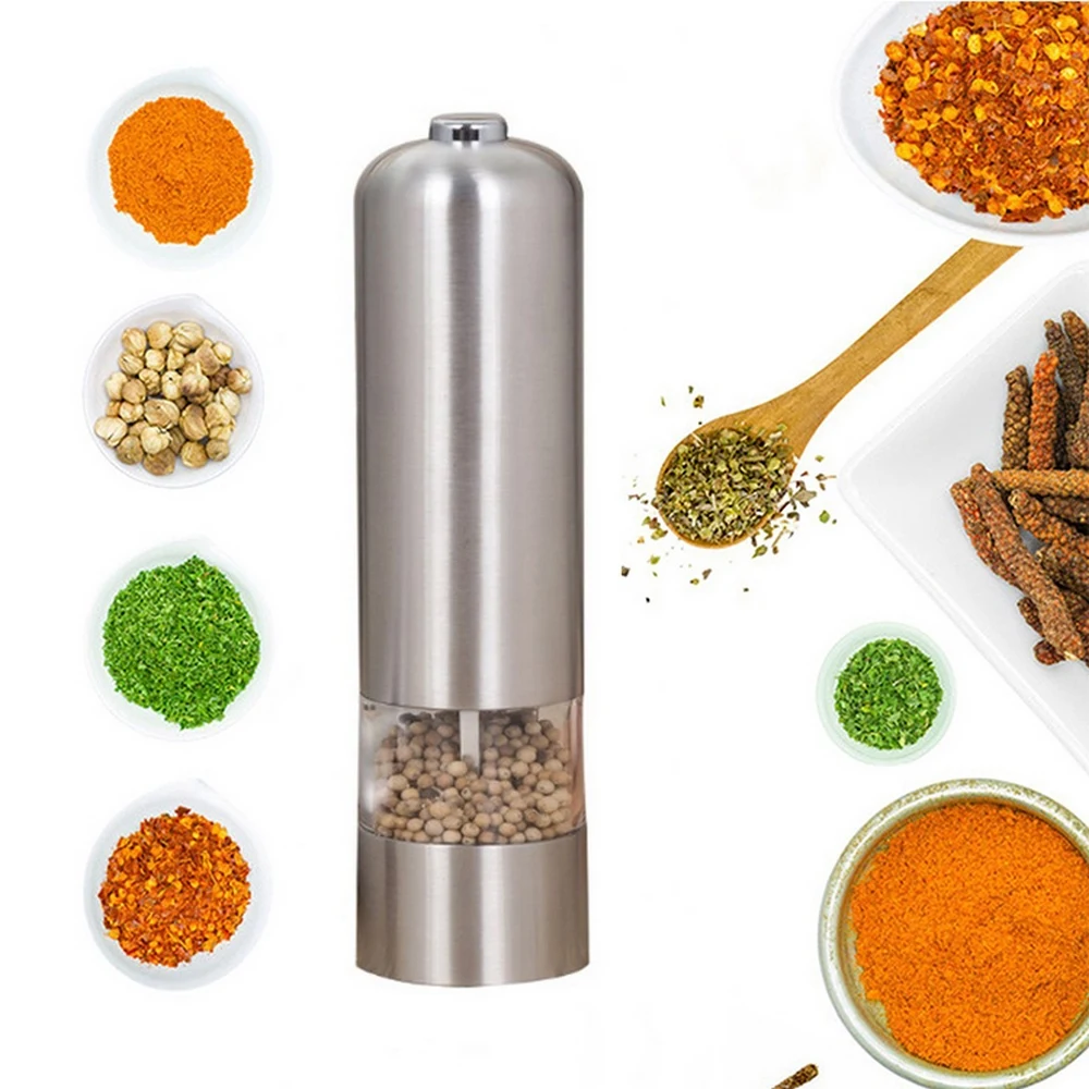 Shop Generic (PlasticBlack)Pepper Grinder Stainless Steel Electric