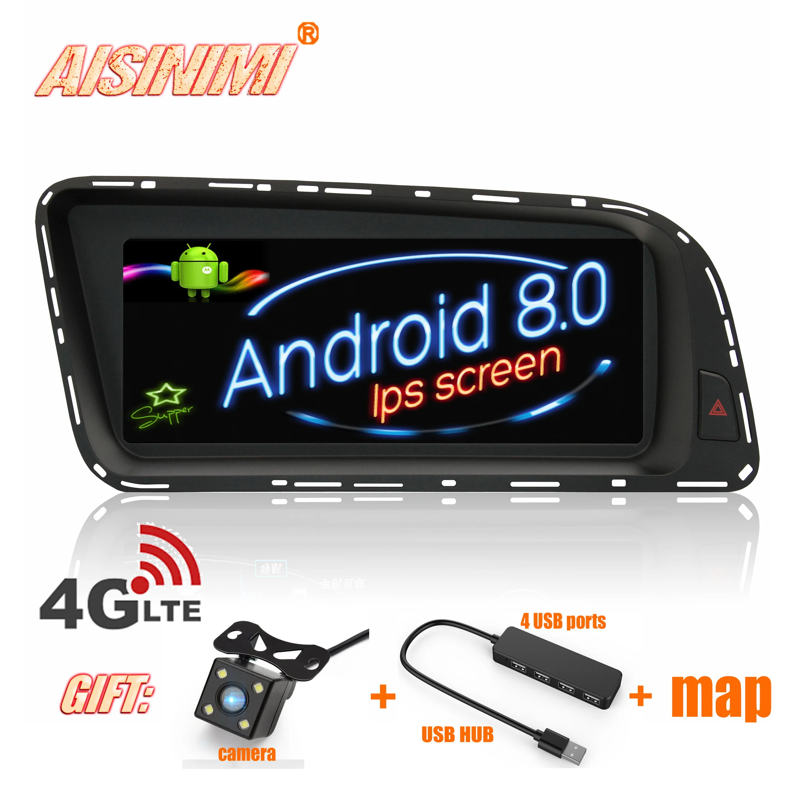 AISINIMI Android 8.0 Car Dvd Navi Player FOR AUDI Q5 2009-2016 monitor Display audio gps stereo auto screen all in one
AISINIMI Android 8.0 Car Dvd Navi Player FOR AUDI Q5 2009-2016 monitor Display audio gps stereo auto screen all in one