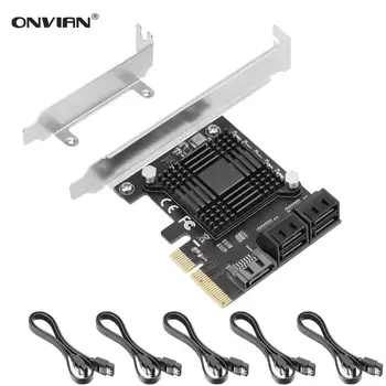 Onvian PCIe SATA Card SATA III 6 Gbps Controller Expansion Controller JMB585/SATA 3.0 Non-Raid 5 Ports with 5 SATA Cables
Onvian PCIe SATA Card SATA III 6 Gbps Controller Expansion Controller JMB585/SATA 3.0 Non-Raid 5 Ports with 5 SATA Cables