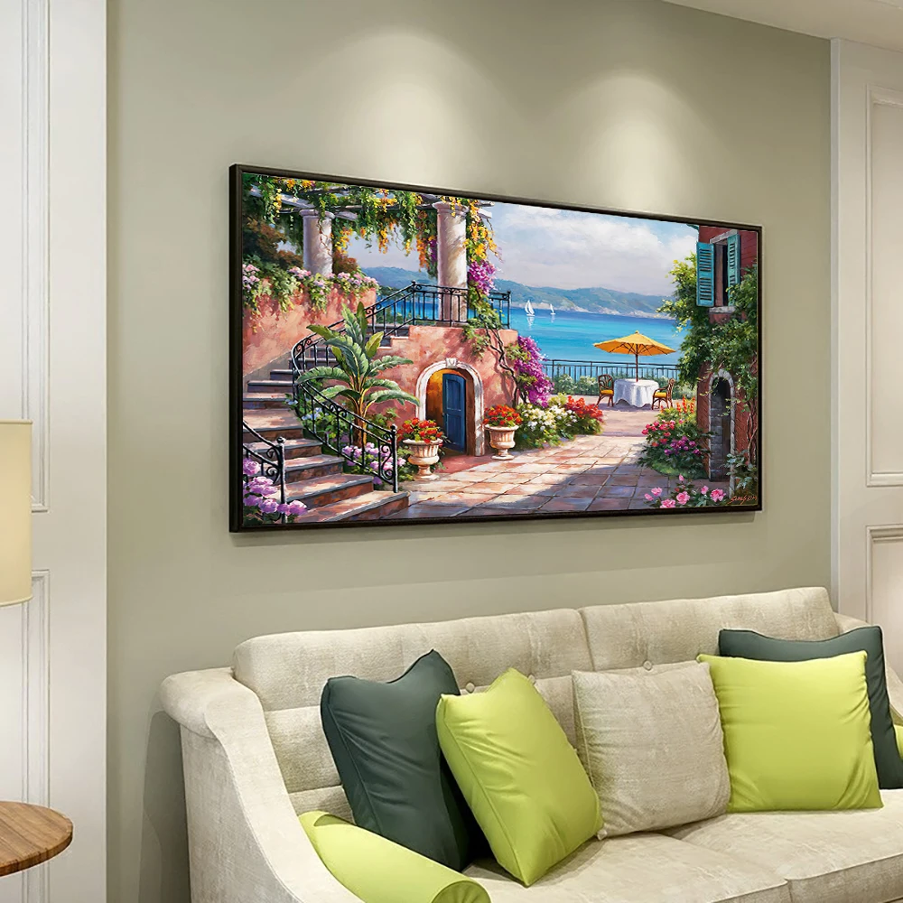 Summer Seaside Garden Oil Painting Volcano Kiss Abstract Poster Wall Art Print Wall Painting Living Room Decoration Home Decorat
Summer Seaside Garden Oil Painting Volcano Kiss Abstract Poster Wall Art Print Wall Painting Living Room Decoration Home Decorat