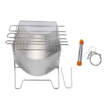 Outdoor Stainless Steel Folding BBQ Grill Convenient BBQ Grill Camping Wood Stove Burning Table Picnic Camp Fire Table
Outdoor Stainless Steel Folding BBQ Grill Convenient BBQ Grill Camping Wood Stove Burning Table Picnic Camp Fire Table