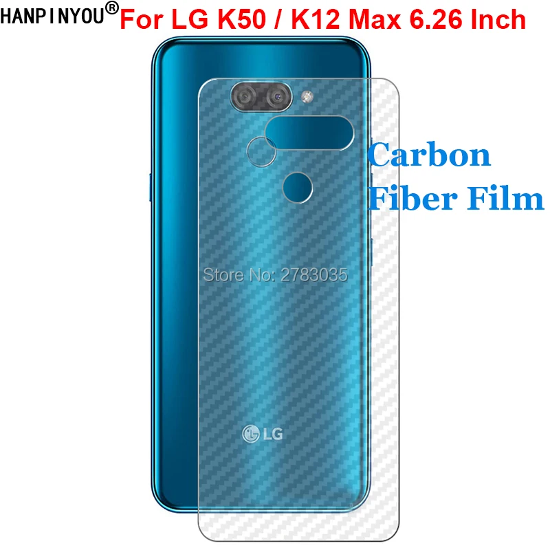 For LG K50 / K12 Max 6.26" 3D Anti-fingerprint Carbon Fiber Back Film Rear Screen Protector (Not Tempered Glass)
For LG K50 / K12 Max 6.26" 3D Anti-fingerprint Carbon Fiber Back Film Rear Screen Protector (Not Tempered Glass)