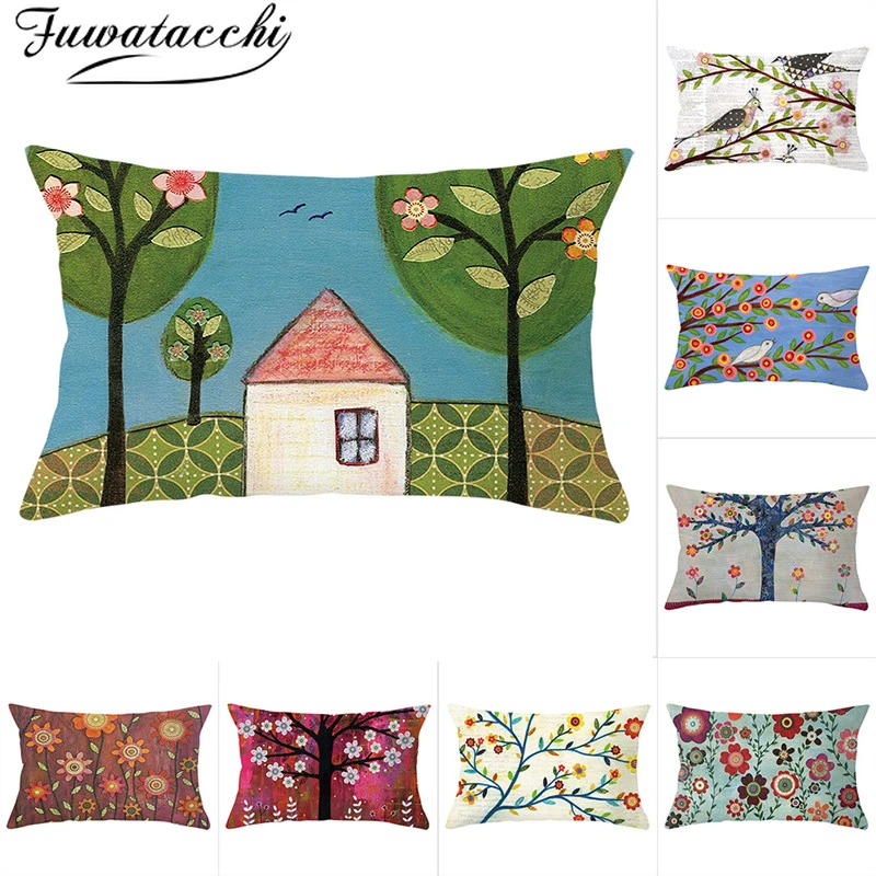 Fuwatacchi Spring Flower Pillow Cover Tree Cushion Covers Polyester Pillowcase for Home Sofa Decorative Green Pillows 30*50cm
Fuwatacchi Spring Flower Pillow Cover Tree Cushion Covers Polyester Pillowcase for Home Sofa Decorative Green Pillows 30*50cm