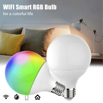18W RGB+CW Smart Bulb Multicolor Smart Light Bulb WiFi Voice Control Light LED Bulbs Spherical Energy Saving Dimming Bulb Lamp
18W RGB+CW Smart Bulb Multicolor Smart Light Bulb WiFi Voice Control Light LED Bulbs Spherical Energy Saving Dimming Bulb Lamp