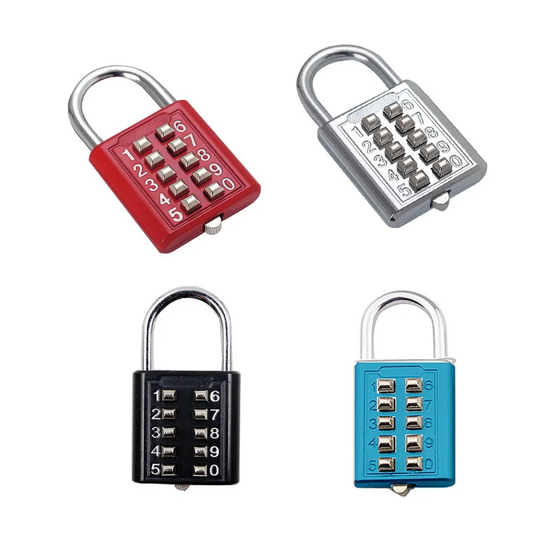 10 Digit Push Button Combination Padlock 5 Digit Locking Mechanism Zinc Alloy Anti-theft Digit Push Password Lock 4 Colors
10 Digit Push Button Combination Padlock 5 Digit Locking Mechanism Zinc Alloy Anti-theft Digit Push Password Lock 4 Colors