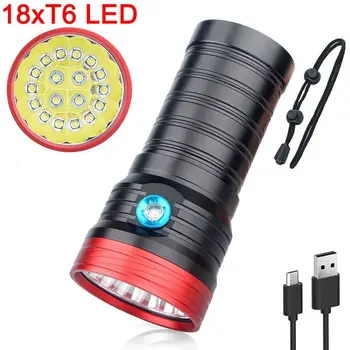 XANES K18 18xT6 LED 2500LM Flashlight USB Rechargeable 3 Modes IPX4 Waterproof with Hand Strap Emergency Lamp Torch Lantern
XANES K18 18xT6 LED 2500LM Flashlight USB Rechargeable 3 Modes IPX4 Waterproof with Hand Strap Emergency Lamp Torch Lantern