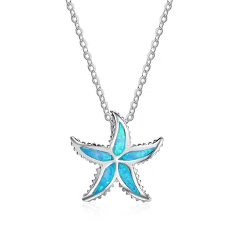 MSWEIJIA New Necklace 925 Sterling Silver Opal Starfish Pendant Necklace Sweater Chain Popular Women Jewelry Accessories
MSWEIJIA New Necklace 925 Sterling Silver Opal Starfish Pendant Necklace Sweater Chain Popular Women Jewelry Accessories
