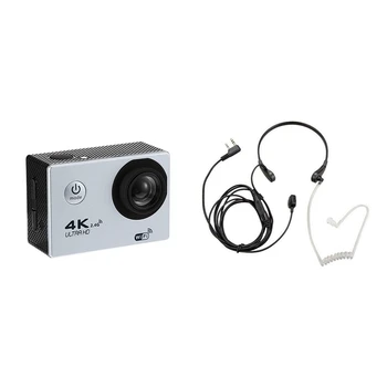4K Wifi Action Camera 1080P Hd 16Mp Helmet Cam & Throat Microphone Vibration Headset Earpiece for Two Way Radio Baofeng 
4K Wifi Action Camera 1080P Hd 16Mp Helmet Cam & Throat Microphone Vibration Headset Earpiece for Two Way Radio Baofeng