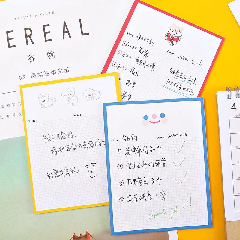 30 Pages Cartoon Grid Sticky Note Creative Memo Pad Notepad Planner Stickers Student Diary Kawaii Stationery Diy Post It Notes
30 Pages Cartoon Grid Sticky Note Creative Memo Pad Notepad Planner Stickers Student Diary Kawaii Stationery Diy Post It Notes
