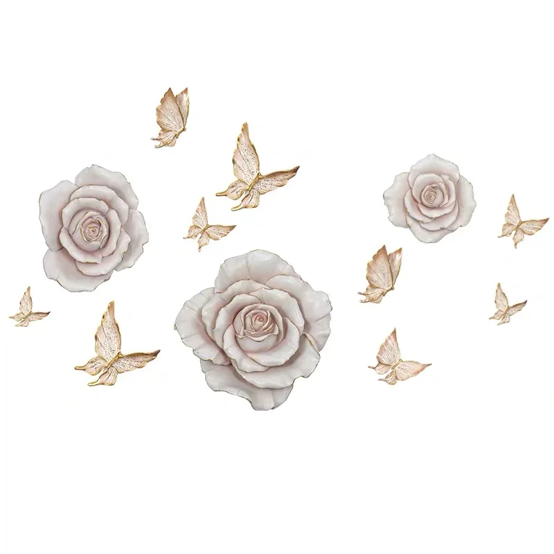 Creative 3D white flower wall decoration resin rose background wall decorations butterfly wall hangings home decorations
Creative 3D white flower wall decoration resin rose background wall decorations butterfly wall hangings home decorations
