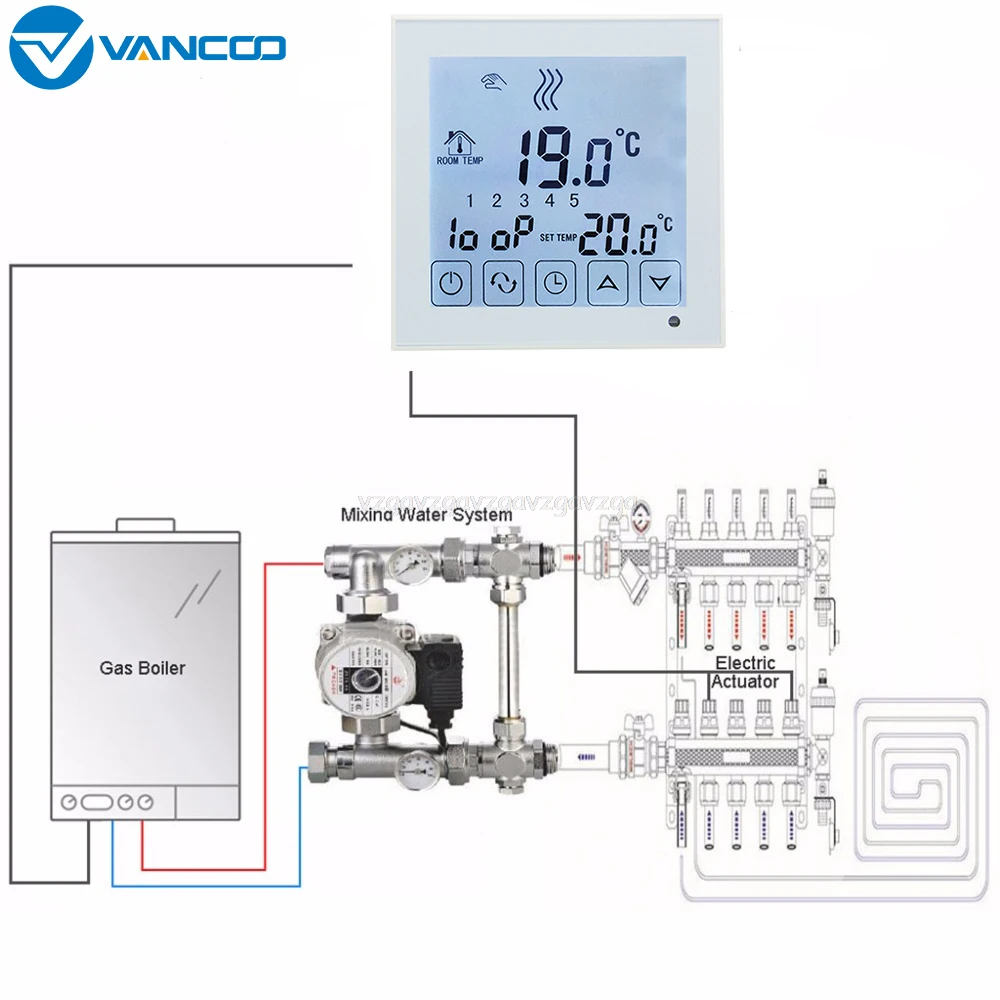 Vancoo Gas Boiler Heating Temperature Controller LCD Weekly Programmable Thermostat Wall Mounted Thermoregulator with backlight
Vancoo Gas Boiler Heating Temperature Controller LCD Weekly Programmable Thermostat Wall Mounted Thermoregulator with backlight