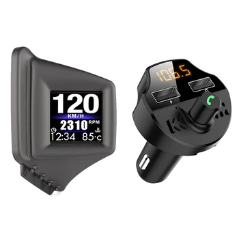 1 Set Car HUD Head Up Display OBD2+GPS Speeeter & 1 Pcs 5.0 Bluetooth Car Wireless Adapter FM Transmitter MP3
1 Set Car HUD Head Up Display OBD2+GPS Speeeter & 1 Pcs 5.0 Bluetooth Car Wireless Adapter FM Transmitter MP3