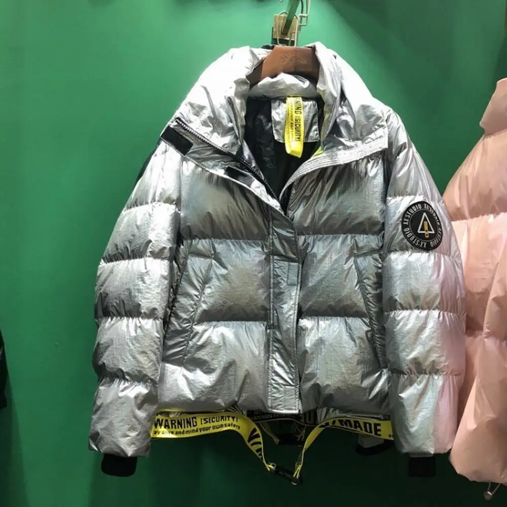 Winter Silver Women's Loose Waist Slimming Casual Style Down Jacket 
Winter Silver Women's Loose Waist Slimming Casual Style Down Jacket