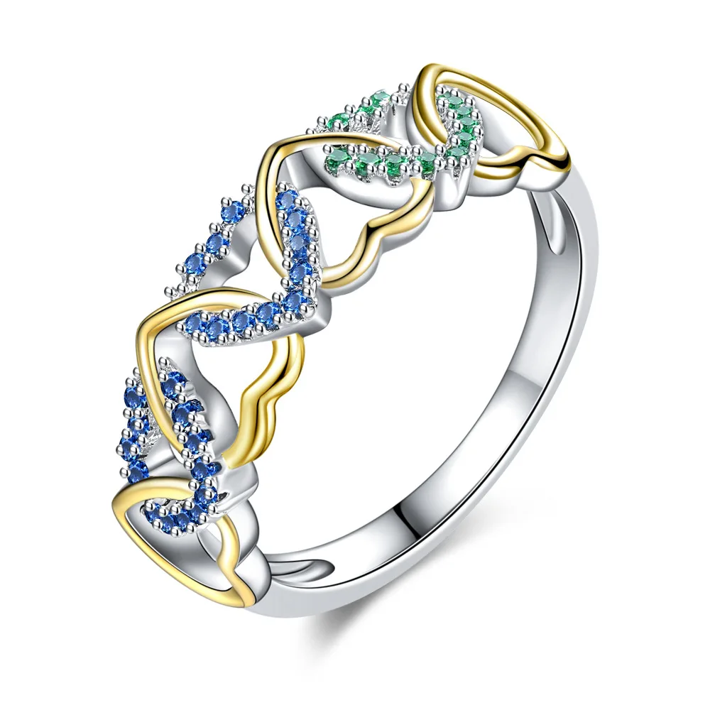 LS1345 Popular two-color ring color micro-inlay wrapped heart-shaped couple ring
LS1345 Popular two-color ring color micro-inlay wrapped heart-shaped couple ring