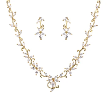 MIEG New Arrival High Quality Brilliant Cubic Zirconia Vine and Flower Design Necklace and Earring Bridal Jewelry Set
MIEG New Arrival High Quality Brilliant Cubic Zirconia Vine and Flower Design Necklace and Earring Bridal Jewelry Set