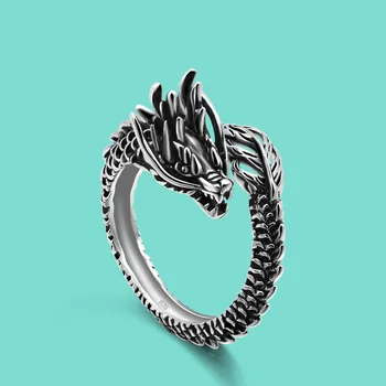 Vintage style men's 100% 925 silver ring creative dragon ring opening design free adjustment solid silver jewelry birthday gift
Vintage style men's 100% 925 silver ring creative dragon ring opening design free adjustment solid silver jewelry birthday gift