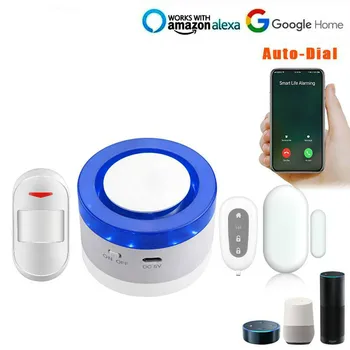 Tuya graffiti alarm smart life APP control WiFi alarm sound and light alarm, smart home security alarm
Tuya graffiti alarm smart life APP control WiFi alarm sound and light alarm, smart home security alarm