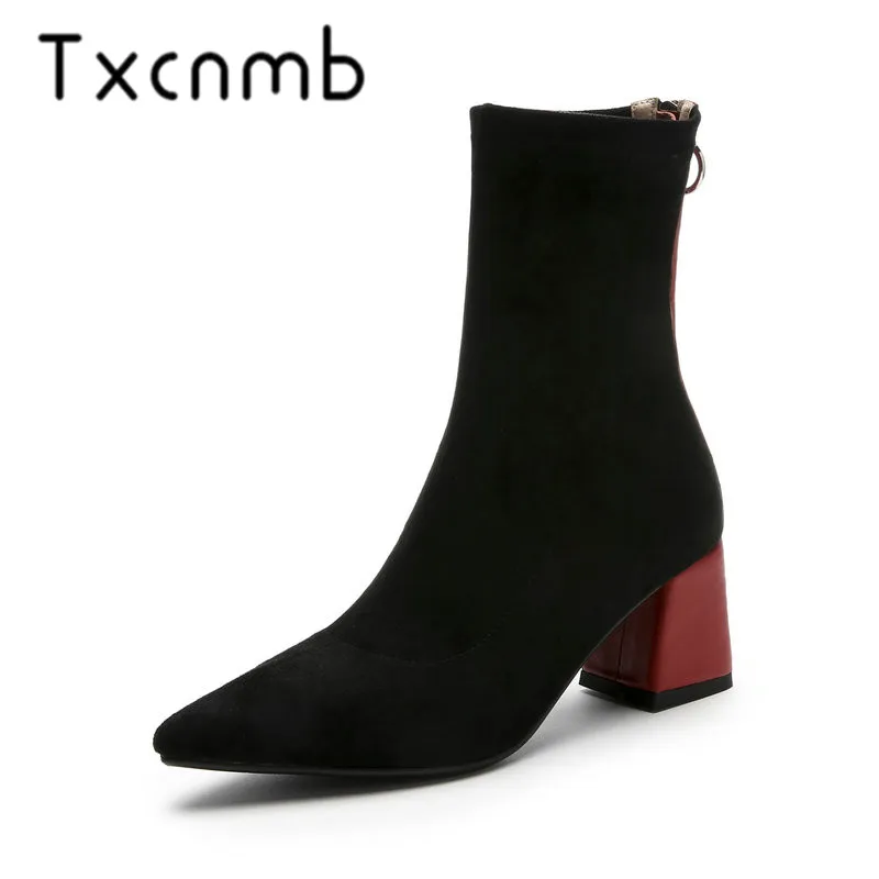TXCNMB Fashion Women Wedding Basic Ankle Boots Cow Suede Autumn Winter Warm Shoes Classic Round Toe Top Quality Shoes Woman
TXCNMB Fashion Women Wedding Basic Ankle Boots Cow Suede Autumn Winter Warm Shoes Classic Round Toe Top Quality Shoes Woman
