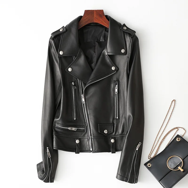 Genuine Leather Jacket Sheepskin Coat Real Genuine Leather Jacket Women Motorcycle Casual Fashion Korean Spring Autumn Top
Genuine Leather Jacket Sheepskin Coat Real Genuine Leather Jacket Women Motorcycle Casual Fashion Korean Spring Autumn Top
