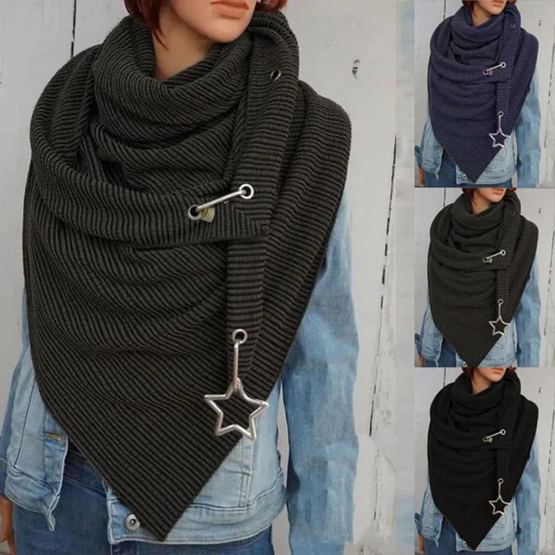 2020 Winter Scarf Women Fashion Female Soild Star Printing Button Soft Wrap Casual Warm Scarves Shawls Multi-purpose Shawl Scarf
2020 Winter Scarf Women Fashion Female Soild Star Printing Button Soft Wrap Casual Warm Scarves Shawls Multi-purpose Shawl Scarf