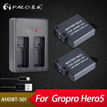 Palo 2PCs Hero 5 battery AHDBT-501 AHDBT501 Bateria Batteries + Charger for Go Pro GoPro 5 Hero5 AHDBT 501
Palo 2PCs Hero 5 battery AHDBT-501 AHDBT501 Bateria Batteries + Charger for Go Pro GoPro 5 Hero5 AHDBT 501
