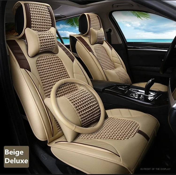 Custom Waterproof PU Leather Full Surround Comfortable Universal Steering Wheel Cover Set Car Seats Cover for Luxury Cars
Custom Waterproof PU Leather Full Surround Comfortable Universal Steering Wheel Cover Set Car Seats Cover for Luxury Cars
