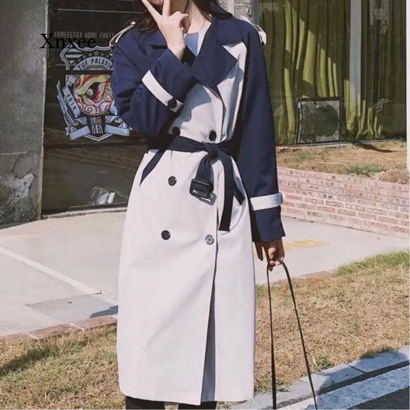 Patchwork Windbreaker Woman Long Coats Fashion Retro Versatile Female Casual Warm Coat Oversize 2021 Spring Ladies Overcoat
Patchwork Windbreaker Woman Long Coats Fashion Retro Versatile Female Casual Warm Coat Oversize 2021 Spring Ladies Overcoat