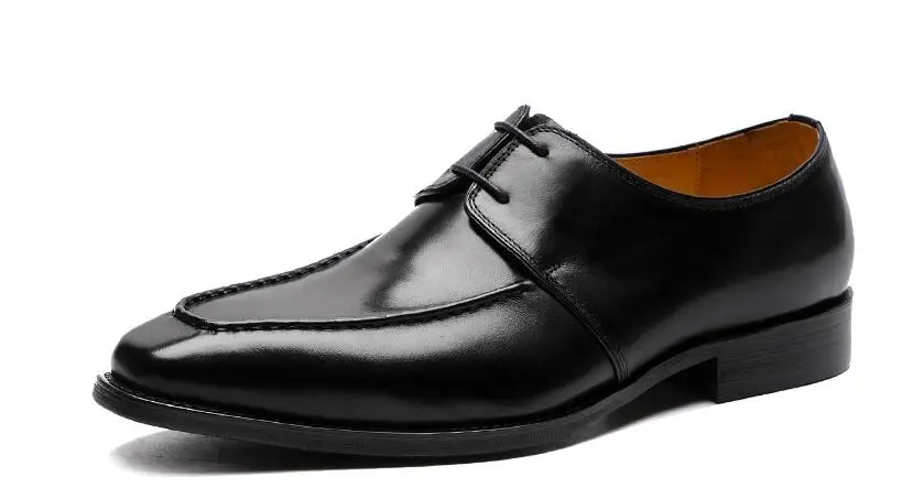 New fashion handmade genuine leather men's business shoes pointed toe formal Derby men shoes lace up dress shoes
New fashion handmade genuine leather men's business shoes pointed toe formal Derby men shoes lace up dress shoes