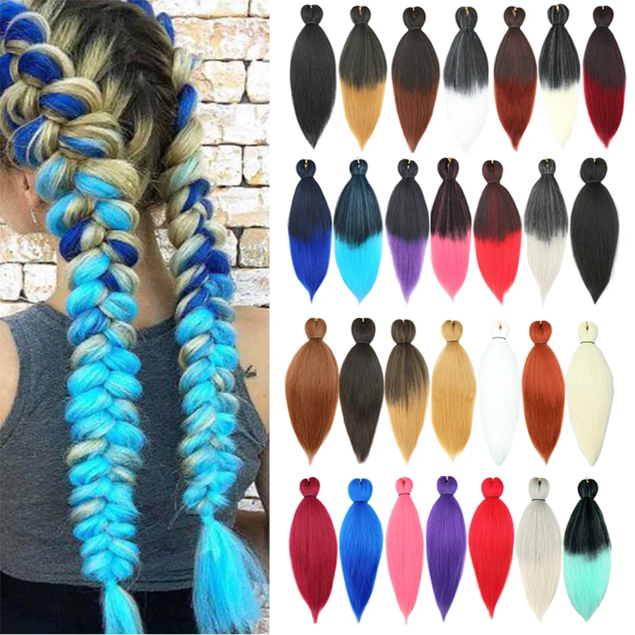 YAKI EZ Pre Stretched Synthetic Crochet Braiding Ombre Hair Extensions For Women Baided Blonde Green Brown Pink Red Jumbo Black
YAKI EZ Pre Stretched Synthetic Crochet Braiding Ombre Hair Extensions For Women Baided Blonde Green Brown Pink Red Jumbo Black