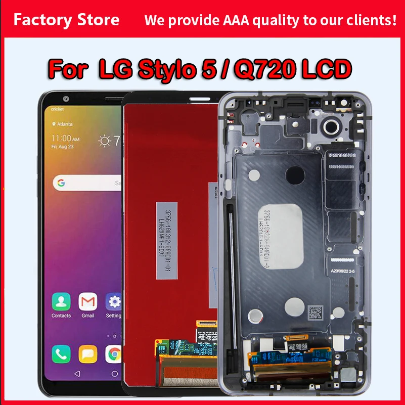 Для LG Stylo 5 LM-Q720 Q720QM6 Q720MS Q720AM Q720TSW Q720QM LM-Q720CS ЖК-дисплей кодирующий преобразователь сенсорного экрана в сборе
Для LG Stylo 5 LM-Q720 Q720QM6 Q720MS Q720AM Q720TSW Q720QM LM-Q720CS ЖК-дисплей кодирующий преобразователь сенсорного экрана в сборе