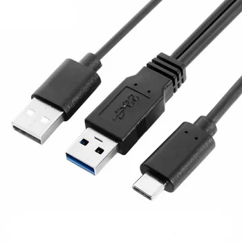 Type-C USB-C to USB 3.0 Male & USB 2.0 Dual Power Data Y Cable for Laptop & Hard Disk
Type-C USB-C to USB 3.0 Male & USB 2.0 Dual Power Data Y Cable for Laptop & Hard Disk