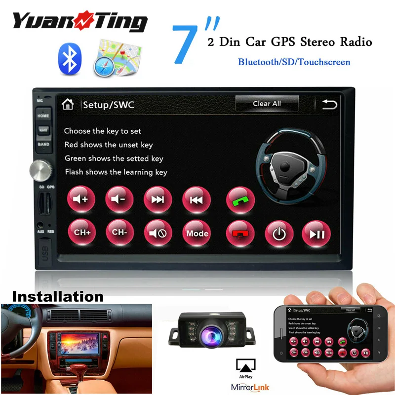 YuanTing Double Din Car Stereo Receiver 7 Inch Touchscreen in Dash Audio Video Player Bluetooth FM Radio MP5 USB & Backup Camera
YuanTing Double Din Car Stereo Receiver 7 Inch Touchscreen in Dash Audio Video Player Bluetooth FM Radio MP5 USB & Backup Camera