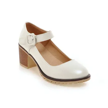 Nicesnowl Shoes Women Round Toe Spring Pumps Chunky High Heels Mary Jane Causal Ladies Shoes Thick Heels White Beige Black 34-43
Nicesnowl Shoes Women Round Toe Spring Pumps Chunky High Heels Mary Jane Causal Ladies Shoes Thick Heels White Beige Black 34-43