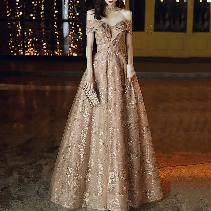 Luxury Boat Neck Evening Dress Off the Shoulder Shiny Beaded Sequined Floral Print Wedding Formal Party Celebrity Prom Gowns New
Luxury Boat Neck Evening Dress Off the Shoulder Shiny Beaded Sequined Floral Print Wedding Formal Party Celebrity Prom Gowns New