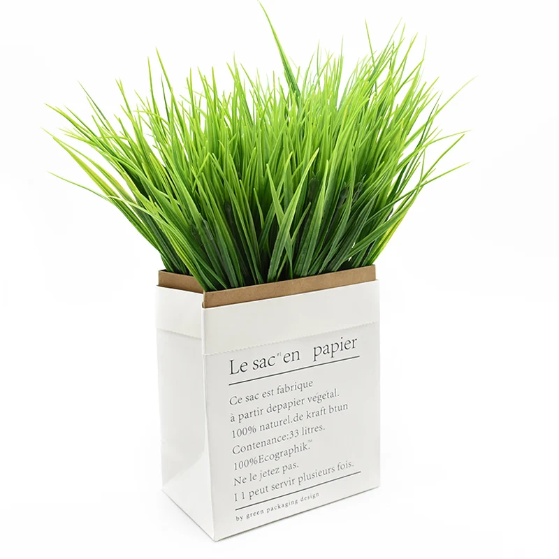 7 вилок/1 букет недорогих искусственных растений зеленая трава пластиковые цветы