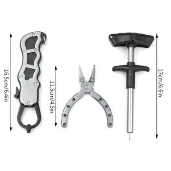3pcs/set Fish Lip Grip Fishing Pliers Fishing Hook Remover Tackle Set Fish Gripper Pliers Decoupling Device Tools Combo 
3pcs/set Fish Lip Grip Fishing Pliers Fishing Hook Remover Tackle Set Fish Gripper Pliers Decoupling Device Tools Combo