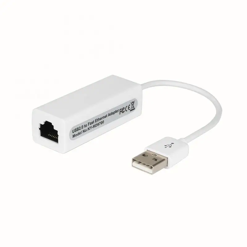 Адаптер для проводной Ethernet-карты USB2.0 USB к Ethernet RJ45 Lan Windows 7/8/10/XP RD9700 Win XP/7/8/10 |