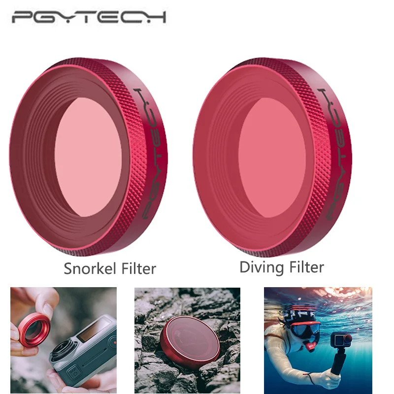 PGYTECH OSMO Action Diving Filter/Snorkel Filter Optical Glass Filter for DJI OSMO ACTION Camera Accessories
PGYTECH OSMO Action Diving Filter/Snorkel Filter Optical Glass Filter for DJI OSMO ACTION Camera Accessories