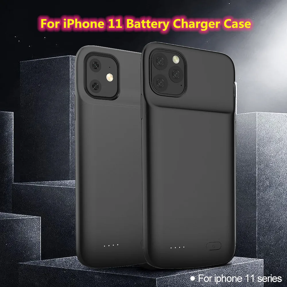 

Portable Power Bank Charging Case For iPhone 11 Backup Battery Charger Cover 5000mAh Extended Phone Battery Power Case