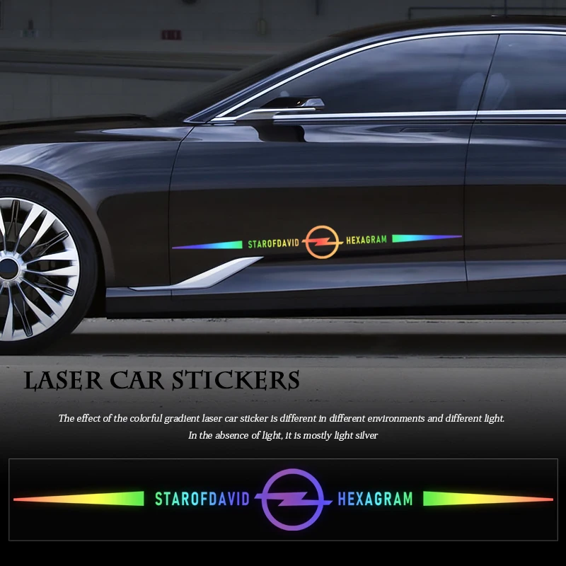 1/2pcs Car Reflective Laser Vinyl Sticker Decals Styling For OPEL Tigra Combo Twintop opc Astra Insignia Corsa Mokka vectra |