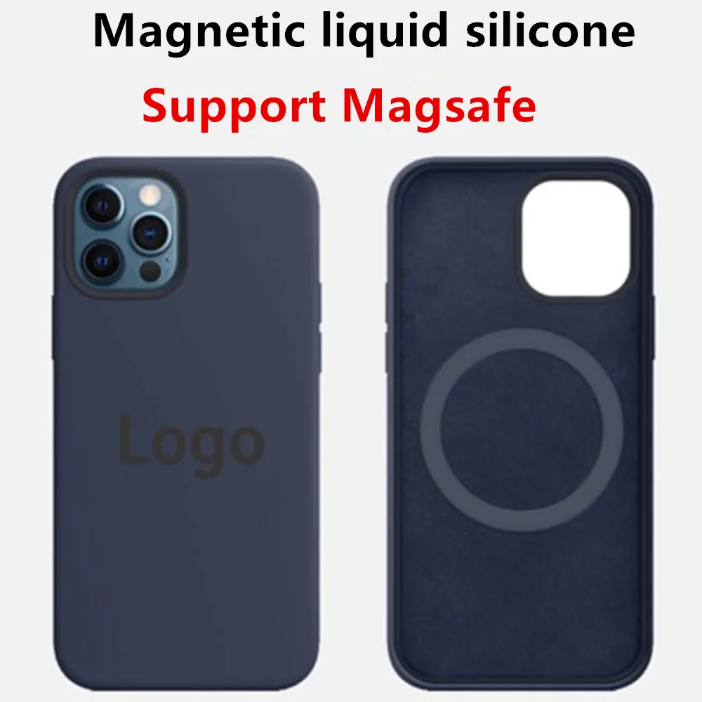 Magnetic Original Liquid Silicone With Logo Case For iPhone 12 Pro Max 12 Mini Full Soft Cover for iPhone 12 Pro Magsafe Case
Magnetic Original Liquid Silicone With Logo Case For iPhone 12 Pro Max 12 Mini Full Soft Cover for iPhone 12 Pro Magsafe Case