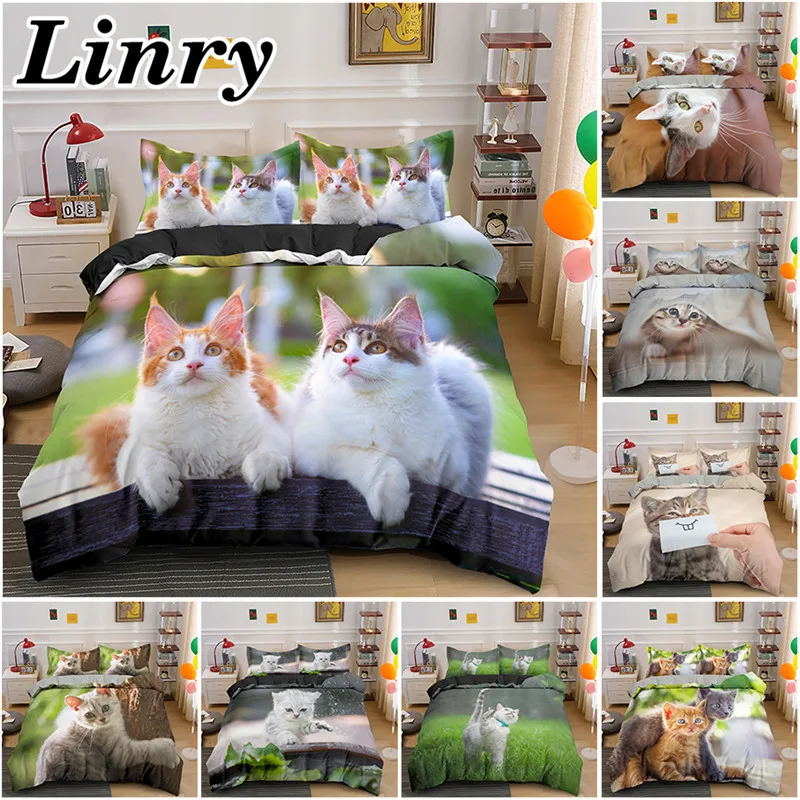 Pet Animal Bedding Set Cute Cat Bedding For Kids Quilt Cover Pillowcase Comfortable Bed Linen Good For Sleeping Bedroom Decor
Pet Animal Bedding Set Cute Cat Bedding For Kids Quilt Cover Pillowcase Comfortable Bed Linen Good For Sleeping Bedroom Decor