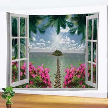 3D Beautiful Window Scenery Pattern Tapestry Art Wall Hanging Carpet Home Bedroom Decoration Beach Towel
3D Beautiful Window Scenery Pattern Tapestry Art Wall Hanging Carpet Home Bedroom Decoration Beach Towel