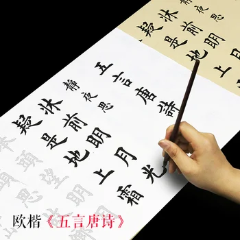 Five-character Tang Poem by Ouyang Xun Copybook Medium Regular Secript Calligraphy Copy Tracing Rice Paper Brush Copybook
Five-character Tang Poem by Ouyang Xun Copybook Medium Regular Secript Calligraphy Copy Tracing Rice Paper Brush Copybook