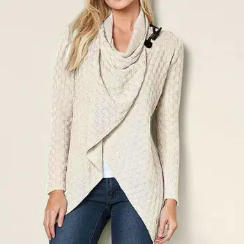 Knitted Sweater Cardigan Coat Women Plus Size Autumn Casual Long Sleeve Solid Bow Horn Buckle Cardigan Sueter Mujer 2019 
Knitted Sweater Cardigan Coat Women Plus Size Autumn Casual Long Sleeve Solid Bow Horn Buckle Cardigan Sueter Mujer 2019