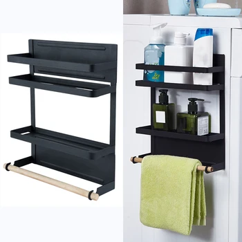 2 Tier Metal Kitchen Rack Magnetic Fridge Organizer Spice Rack Paper Towel Roll Holder Refrigerator Storage Shelf Door Hang Rack 
2 Tier Metal Kitchen Rack Magnetic Fridge Organizer Spice Rack Paper Towel Roll Holder Refrigerator Storage Shelf Door Hang Rack