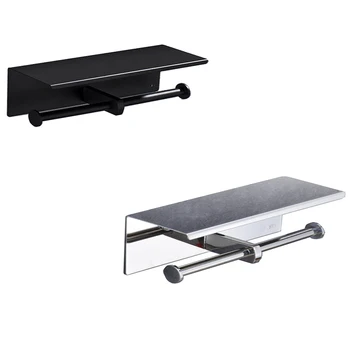 Bathroom Paper Holder Bathroom Wall Mount Double Toilet Paper Holder with Phone Shelf for Restaurant Hotel Home Shopping Mall
Bathroom Paper Holder Bathroom Wall Mount Double Toilet Paper Holder with Phone Shelf for Restaurant Hotel Home Shopping Mall