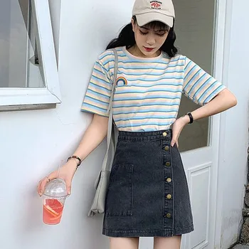 NORMOV Summer Mini Women Skirt Solid High Waist With Button Pockets A Line Denim Skirts Casual Femme Skirt Plus Size
NORMOV Summer Mini Women Skirt Solid High Waist With Button Pockets A Line Denim Skirts Casual Femme Skirt Plus Size