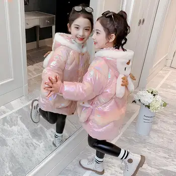 Fashion Winter Warm Fleece Shiny Child Long Coat Cartoon Style Heavyweight Baby Girls Jackets Children Outerwear 2-7 Years Old
Fashion Winter Warm Fleece Shiny Child Long Coat Cartoon Style Heavyweight Baby Girls Jackets Children Outerwear 2-7 Years Old