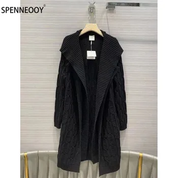 SPENNEOOY Designer Brand Autumn Winter High-End Cashmere Knitting Cardigan Overcoat Outwear Women
SPENNEOOY Designer Brand Autumn Winter High-End Cashmere Knitting Cardigan Overcoat Outwear Women
